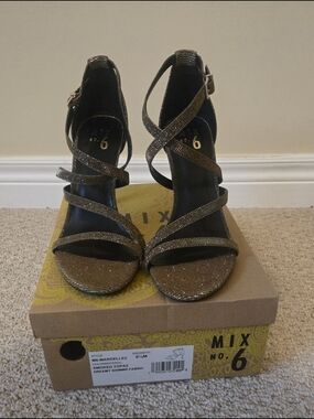 Mix No. 6 Metallic Smokey Topaz Strappy High Heels